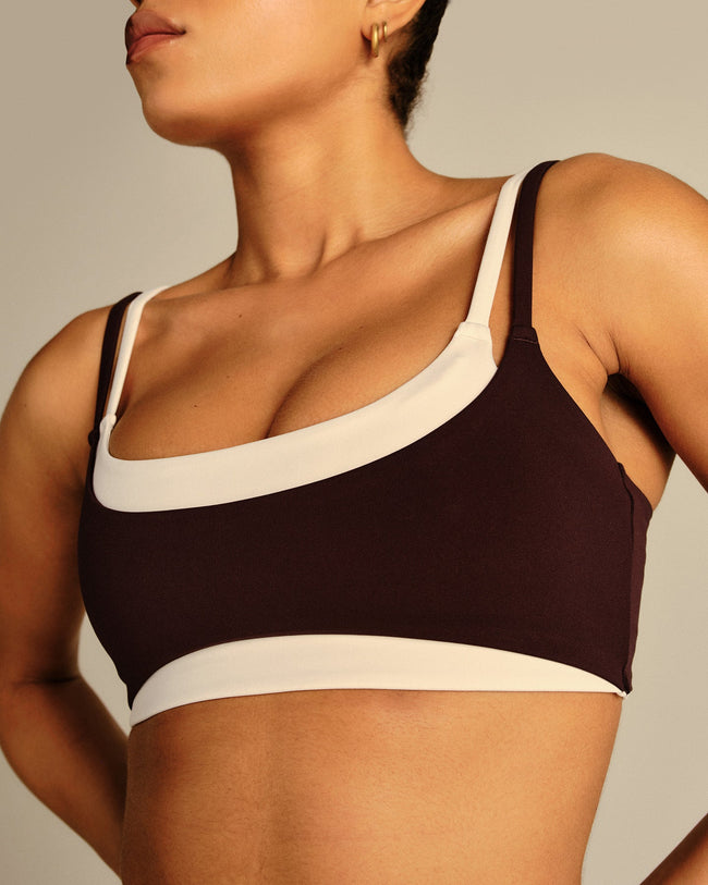 Essential Double Layer Bra | Cafe Noir