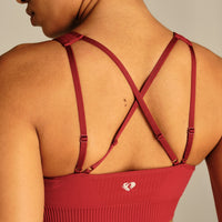 Power Adjustable Sports Bra | True Red
