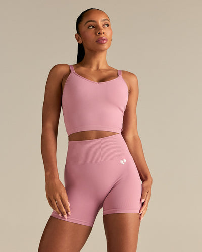 Power Seamless Built-In Bra Tank | Blush Pink