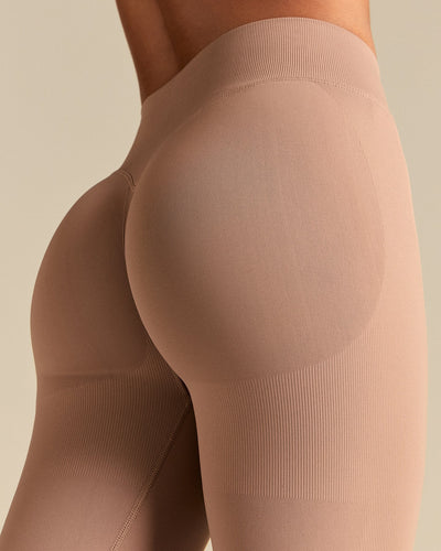 Emphasize Mid Waist Leggings | Mauve Taupe