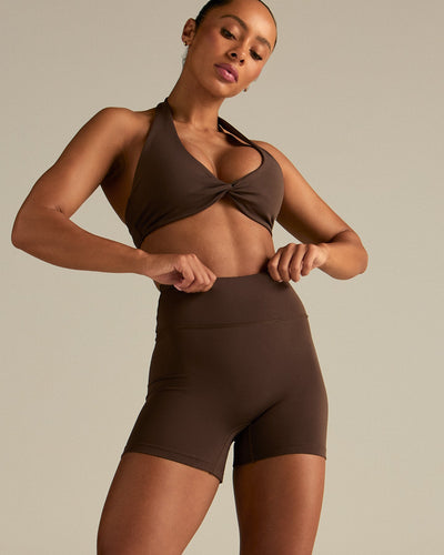 Essential High Waist Shorts | Cocoa