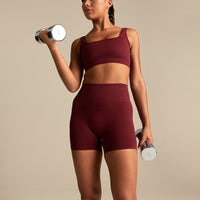 Power Scoop Back Bra | Oxford Red