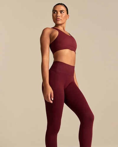 Power Adjustable Sports Bra | Oxford Red