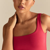 Smooth Contour Midi Square Neck Tank | Candy Apple