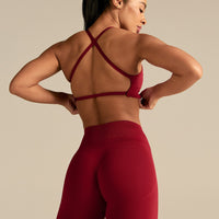 Define 2.0 Seamless Cross Back Bra | True Red