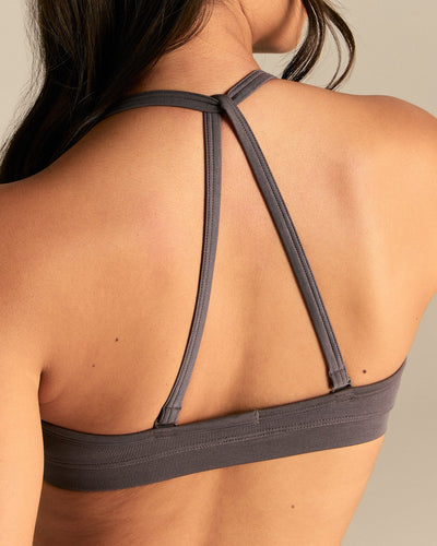 Define 2.0 Seamless Scrunch V-Neck Bra | Slate Grey