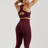 Power Seamless Sweetheart Bra | Dark Cherry