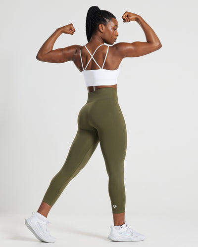 Power Seamless 7 8 Leggings Khaki Women s Best