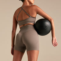 Motion Seamless Racer Front Bra | Taupe Grey