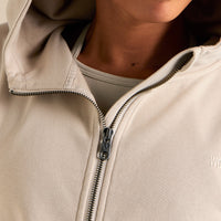 Comfort Lightweight Draw Hem Hoodie | Stone
