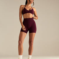 Define 2.0 Seamless Scrunch 4" Shorts | Merlot