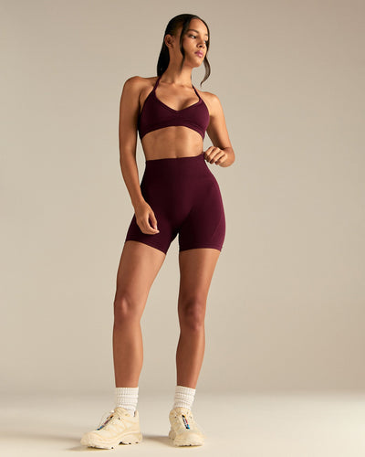 Define 2.0 Seamless Scrunch 4" Shorts | Merlot