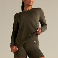 Lightweight Seamless Long Sleeve T-Shirt | Dark Olive