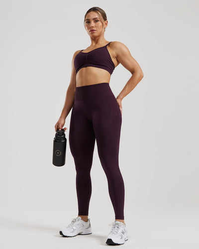 Define 2.0 Seamless Scrunch Bralette | Midnight Plum