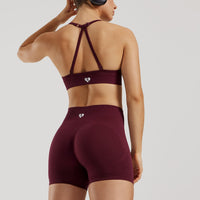 Define 2.0 Seamless Scrunch 4" Shorts | Dark Cherry
