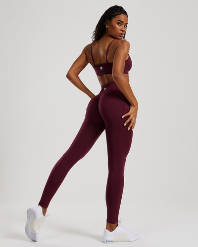 Define Seamless Scrunch Leggings Dark Cherry - Main Image