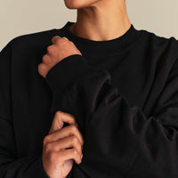 Comfort Lightweight Cropped Sweat | Black