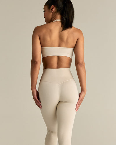 Motion Seamless Halter Bra | Off White