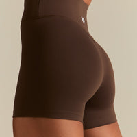 Essential High Waist Shorts | Cocoa