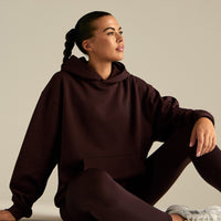 Comfort Oversized Health Club Graphic Hoodie | Cafe Noir