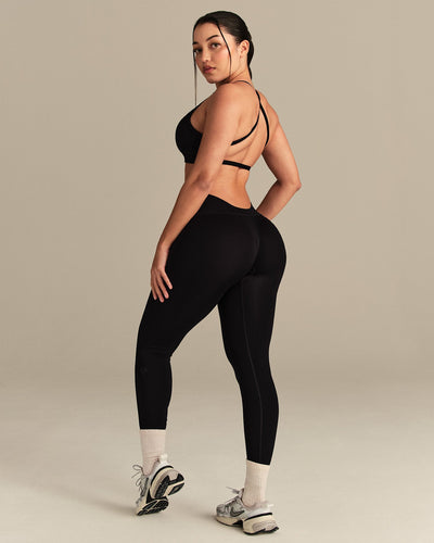 Define 2.0 Seamless Cross Back Bra | Black