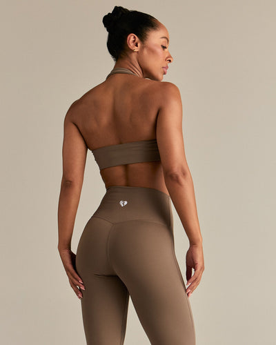 Essential Twist Front Halter Bra | Caribou