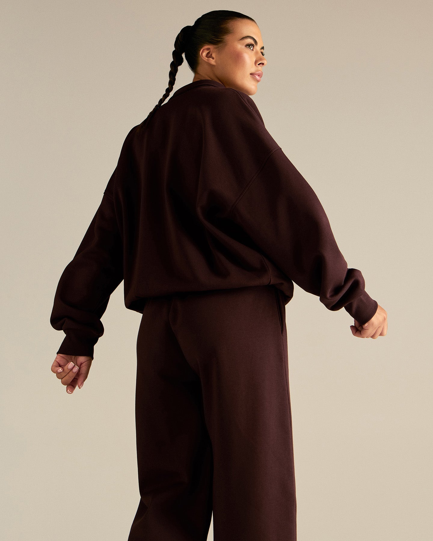 Comfort Cozy Straight Leg Joggers | Cafe Noir