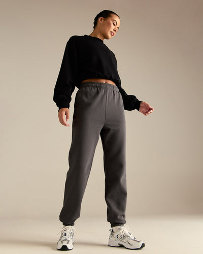 Comfort Outdoor Cropped Crew Neck | Black