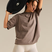Comfort Oversized Short Sleeve T-Shirt | Vintage Mocha