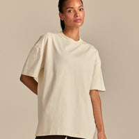 Comfort Oversized Wellness Short Sleeve T-Shirt | Coconut White (1/6)