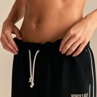 Comfort Mid Waist Contrast Straight Leg Joggers | Black (2/6)