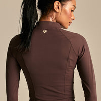 FormFlex Long Sleeve Zip Through Jacket | Cocoa Powder (2/6)