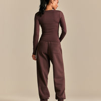 Smooth Contour Long Sleeve Reversible T-Shirt | Cocoa Powder (2/6)