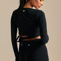 FormFlex Long Sleeve Wrap Top | Black (3/6)