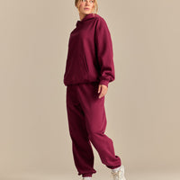 Comfort Oversized Wellness Hoodie | Deep Berry (3/6)