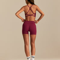 Define 2.0 Double Cross Back Bra | Deep Berry (3/6)