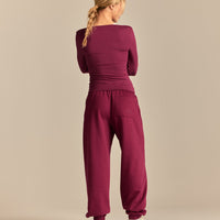Smooth Contour Long Sleeve Reversible T-Shirt | Deep Berry (3/6)