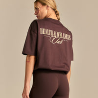 Comfort Oversized Wellness Short Sleeve T-Shirt | Cocoa Powder (1/6)