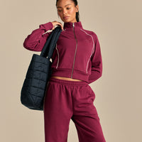 Comfort Lightweight Zip Through Jacket | Deep Berry (6/6)