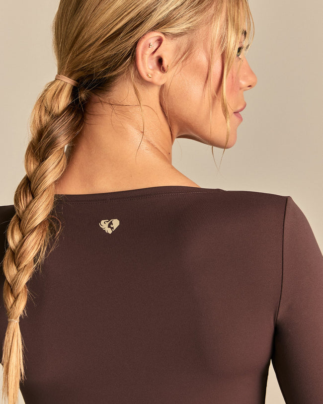FormFlex Long Sleeve Wrap Top | Cocoa Powder (6/6)