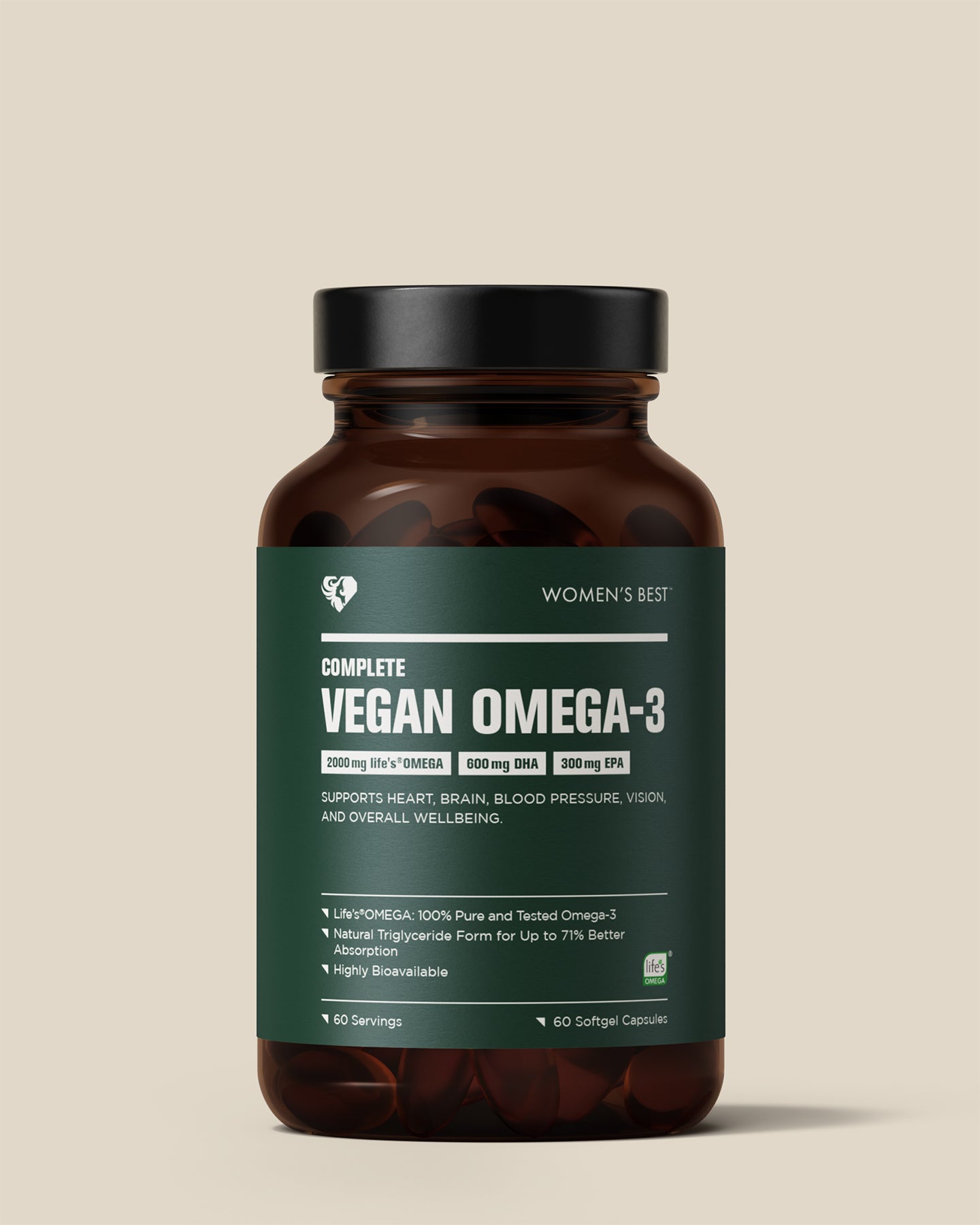 Complete Vegan Omega-3 2000mg Capsules