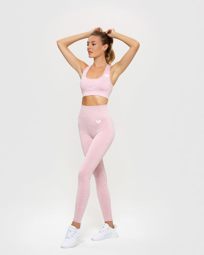 CLZOUD Supportive Bras for Women Pink Nylon,Spandex Sports Bra No