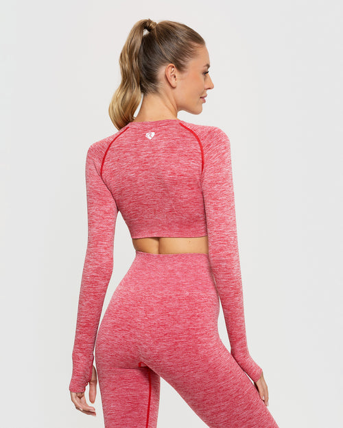 Ardene MOVE Seamless X-Back Sports Bra in Light Pink, Size Medium, Polyester/Elastane