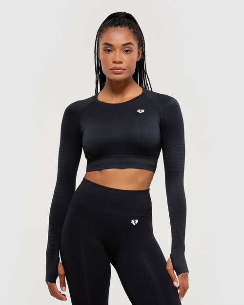 European and American Seamless Yoga Clothes Long-Sleeved Sports