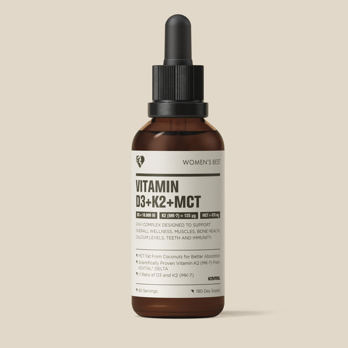 Vitamin D3 + K2 + MCT Liquid Drops (10,000IU)