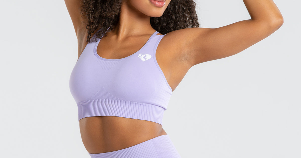 Women's Seamless Medium Support Cami Longline Sports Bra - All In Motion™  Lilac Purple L 1 ct