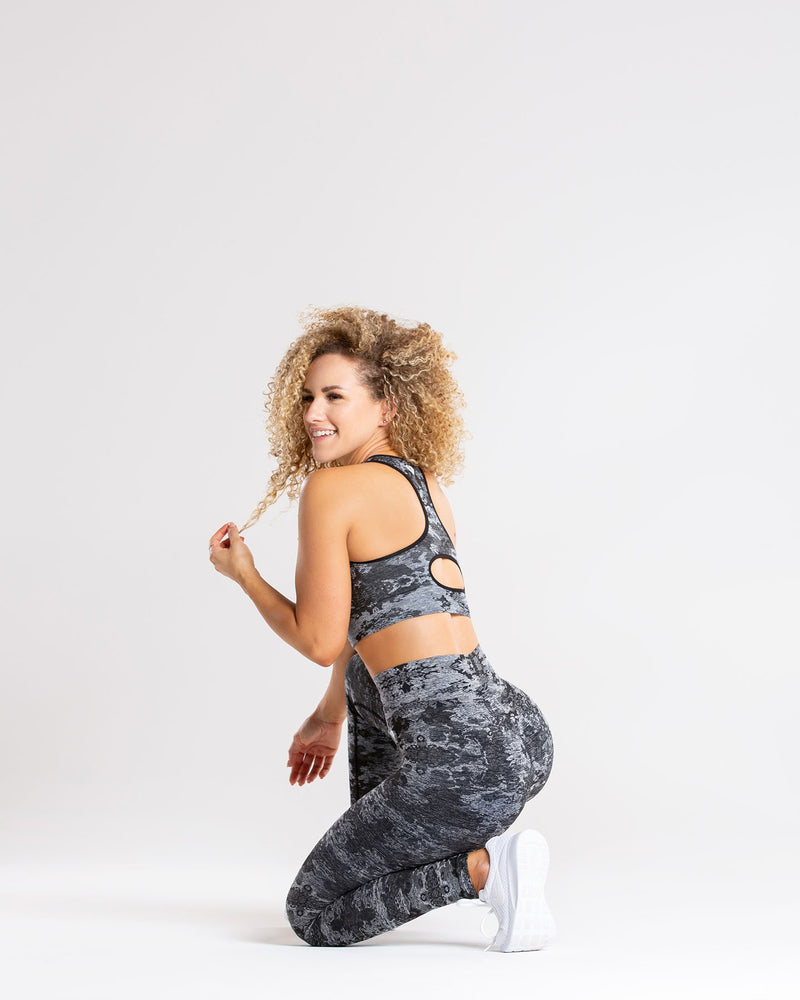 Beyond Yoga Lux Atlas Black Camo Camouflage Crossback Sports Bra Women's  Small
