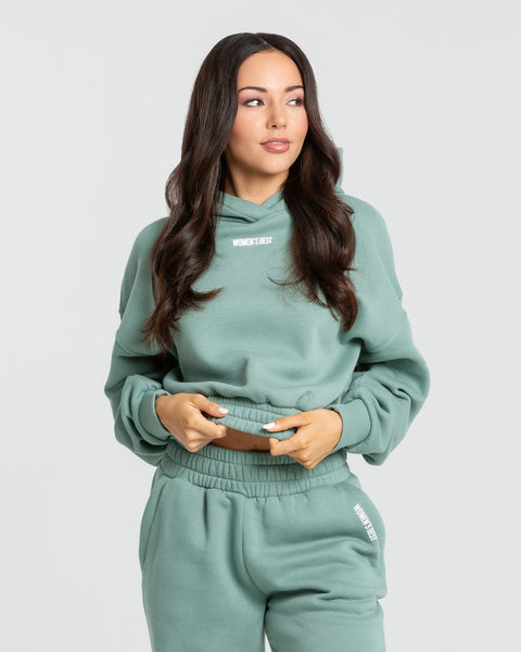 Comfort Cropped Hoodie Pastel Green Women s Best