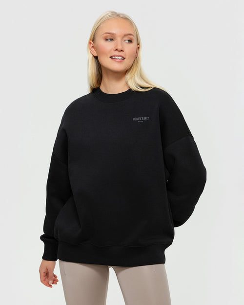 Oversized crew neck clearance