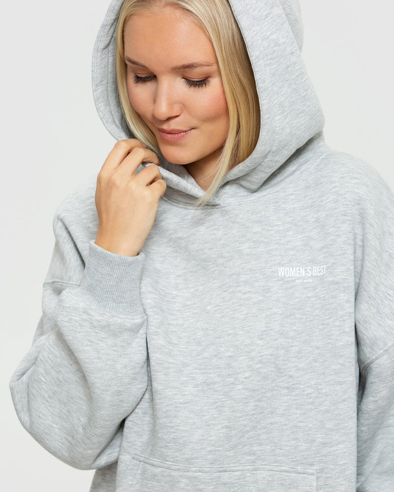 Comfort Oversized Hoodie Silver Grey Marl